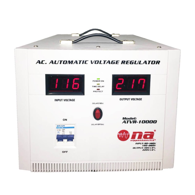 Regulador de voltaje N.A. 10,000W con conexiones tipo bornera