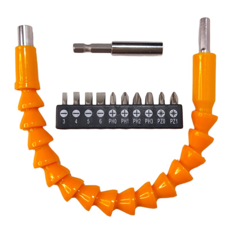 Juego de eje flexible para destornillador eléctrico de 30 cm