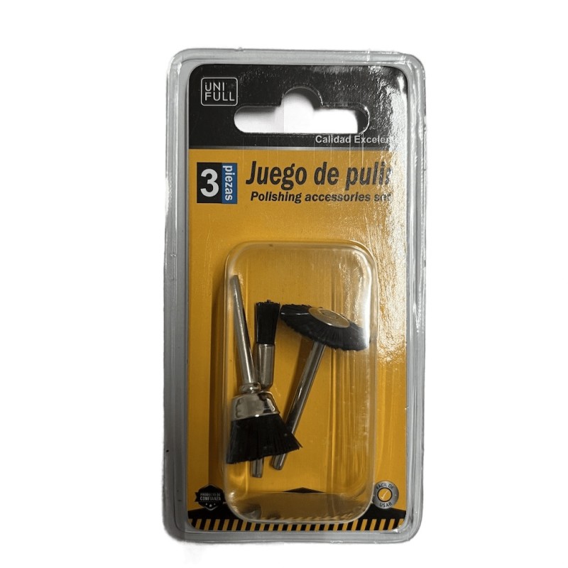 Juego de 3 piezas de cerdas de goma de mototool