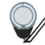 Lupa 5X con lámpara led y brazo articulado negro
