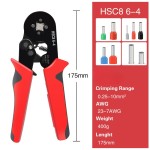 Kit de crimpadora de terminales HSC8 6-4 de 1200 piezas - 23 a 7 AWG