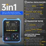 Osciloscopio portátil y tester de componentes Fnirsi DSO-TC3