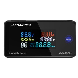 Medidor digital de potencia KWS-AC300 de 0 a 10 A