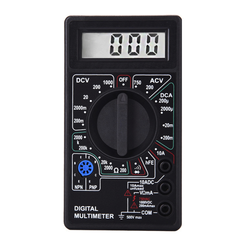 Multímetro básico con buzzer, negro
