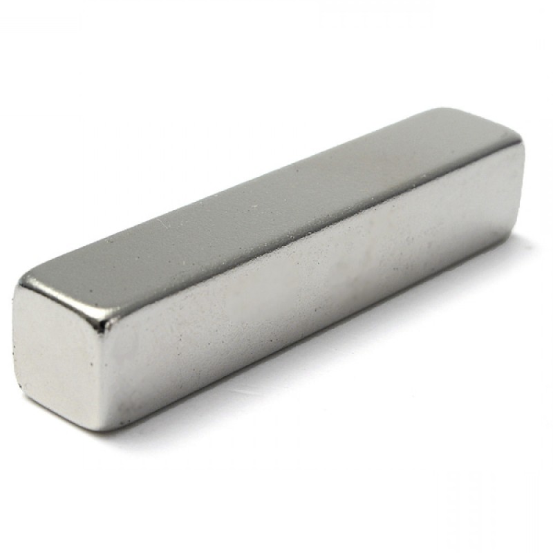 Imán de neodimio N50, bloque 50 x 10 x 10 mm