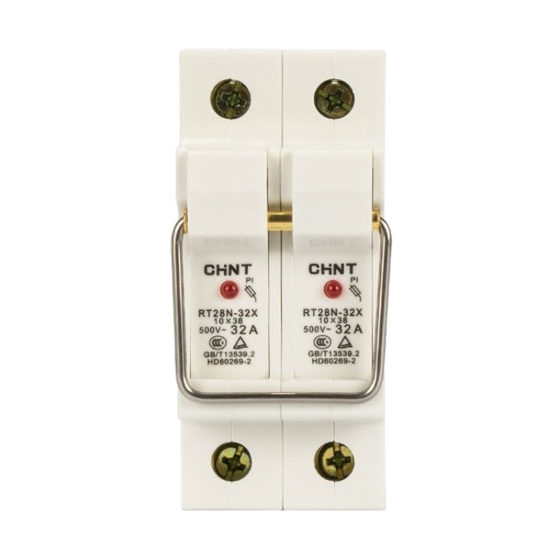 Portafusible Chint para riel din de 2 polos