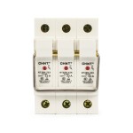 Portafusible Chint para riel din de 3 polos
