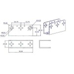Viga en U para servo MG995 o MG996R