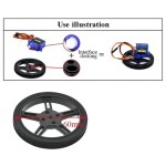 Llanta delgada 60mm de silicona para SG90