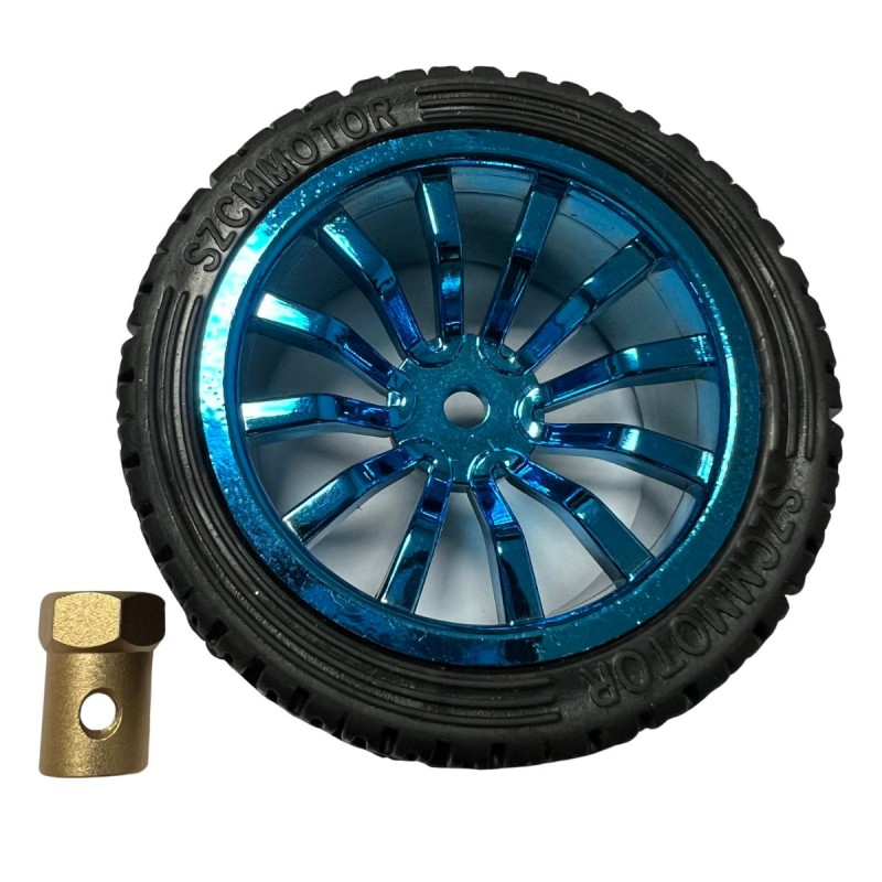 Rueda plástica de 65 con acople hexagonal