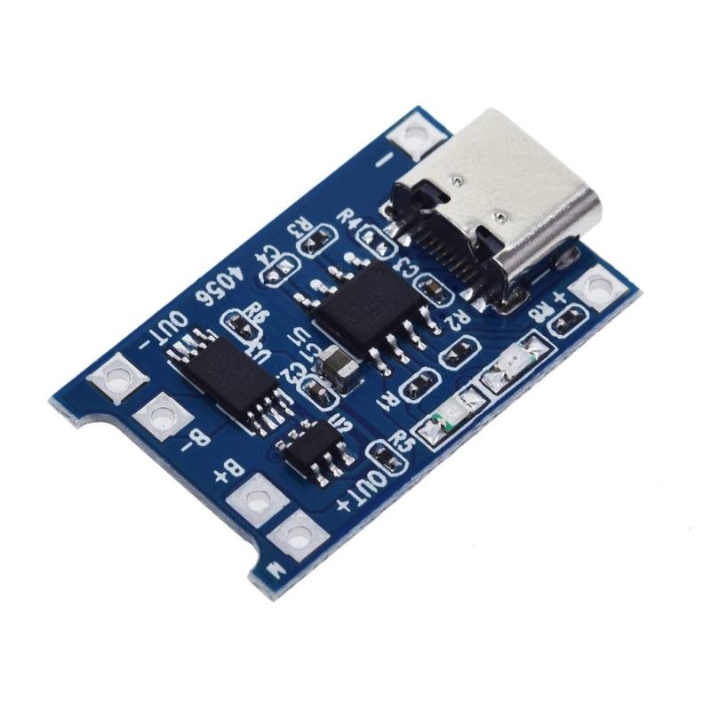 Módulo cargador de batería de litio TP4056 con USB tipo C, 1A
