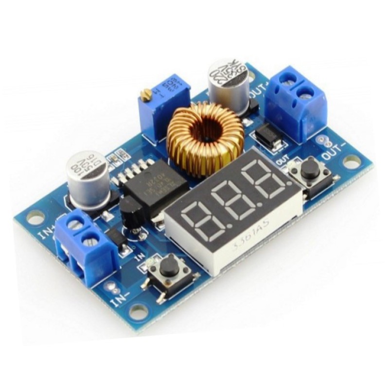 Módulo regulador de voltaje XL4015 con display - 5A