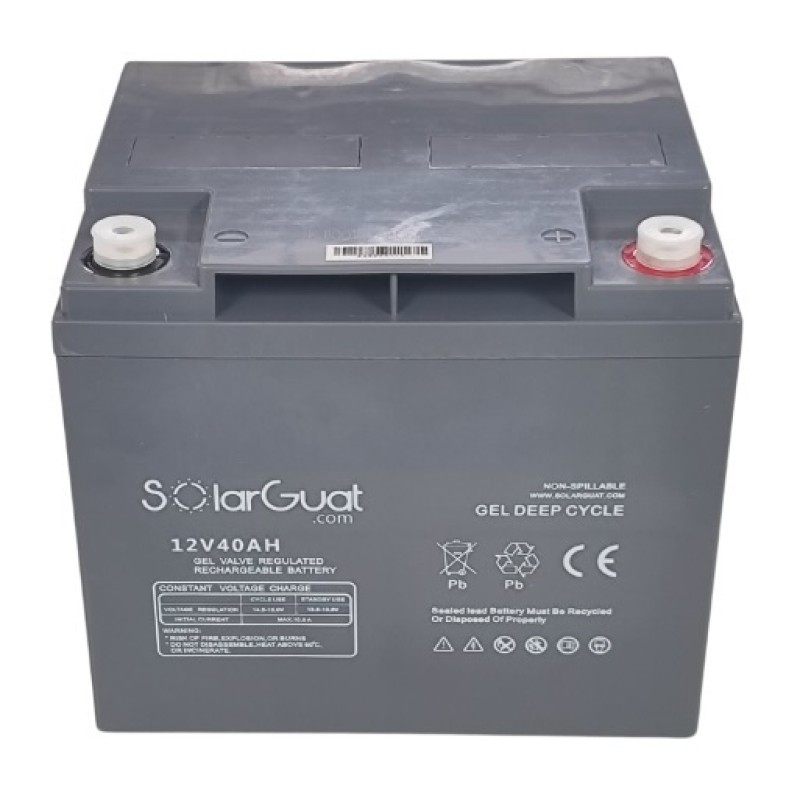 Batería de gel de ciclo profundo 12V 40 Ah