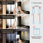Apagador inalámbrico RF cinético doble