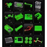 Kit educativo de electromagnetismo de 60 piezas - azul