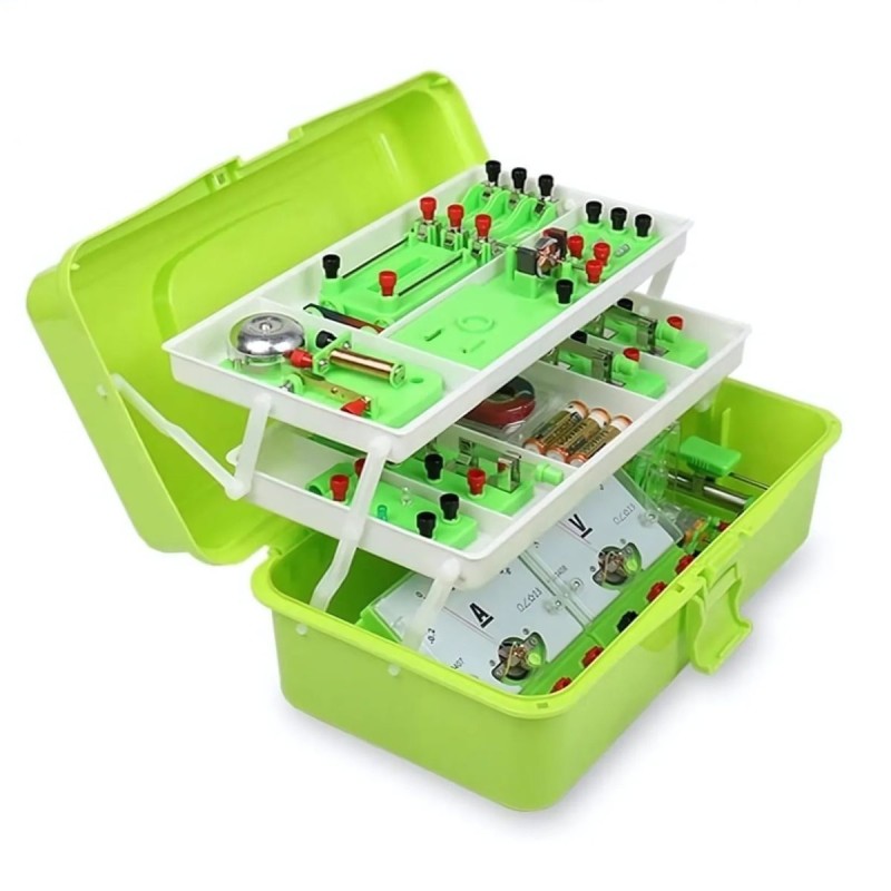 Kit educativo de electromagnetismo de 60 piezas - verde