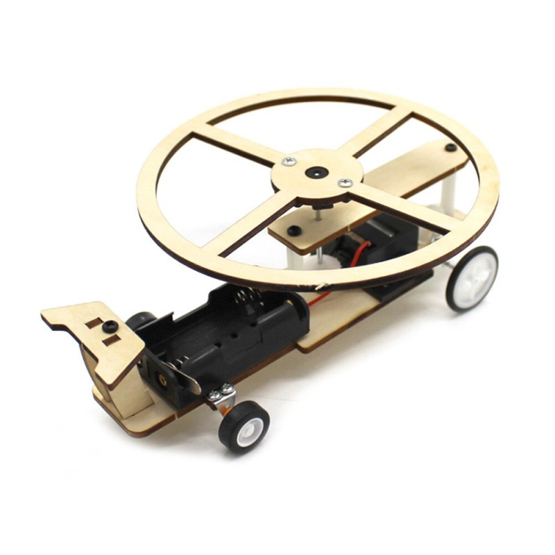 Kit armable de carrito con hélice de helicóptero