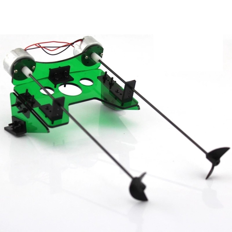 Kit armable de barco de 2 motores - verde