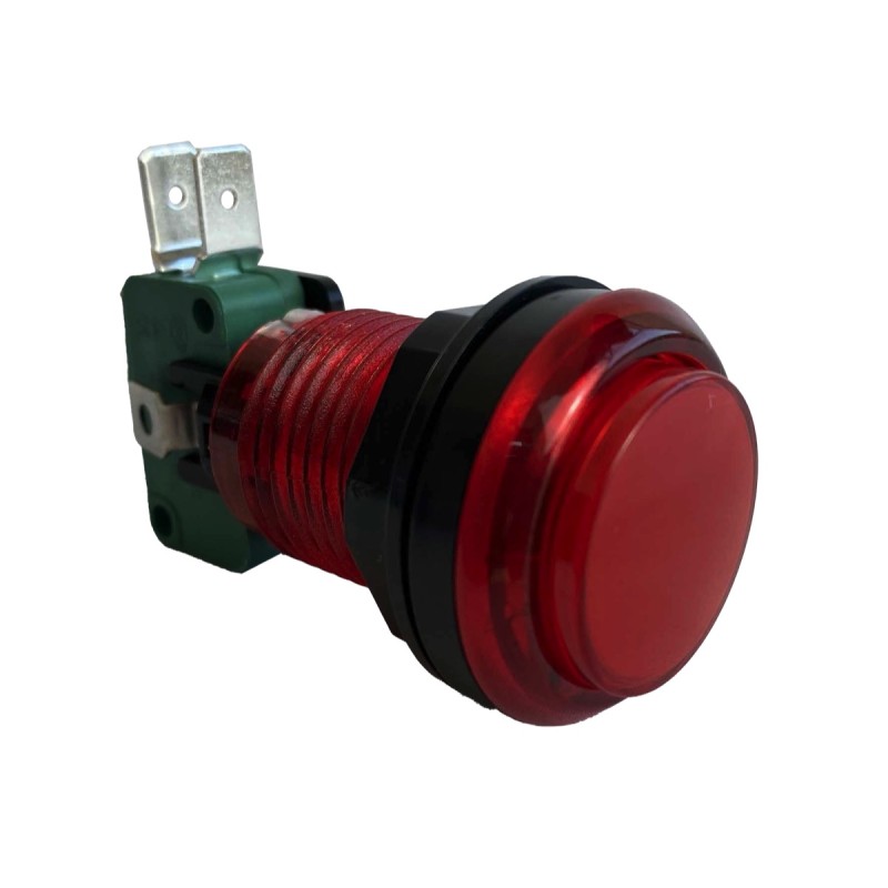 Pulsador arcade redondo IS, rojo