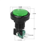 Pulsador arcade redondo 36mm LED PBS-32 - verde
