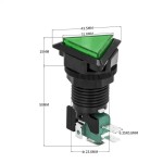 Pulsador arcade triangular LED PBS-33 - verde