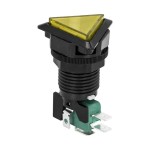 Pulsador arcade triangular LED PBS-33 - amarillo