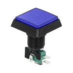Pulsador arcade cuadrado 40mm LED PBS-39 - azul