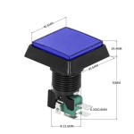Pulsador arcade cuadrado 40mm LED PBS-39 - azul