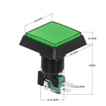 Pulsador arcade cuadrado 40mm LED PBS-39 - verde