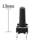 Pulsador de PCB NA de 4 pines de 6 x 6 x 13 mm