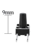 Pulsador de PCB NA de 4 pines de 6 x 6 x 9 mm