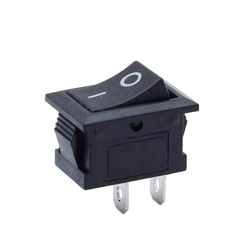 Switch ON OFF SPST pequeño, negro 6A