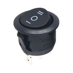 Switch ON OFF ON SPST negro, redondo 10A