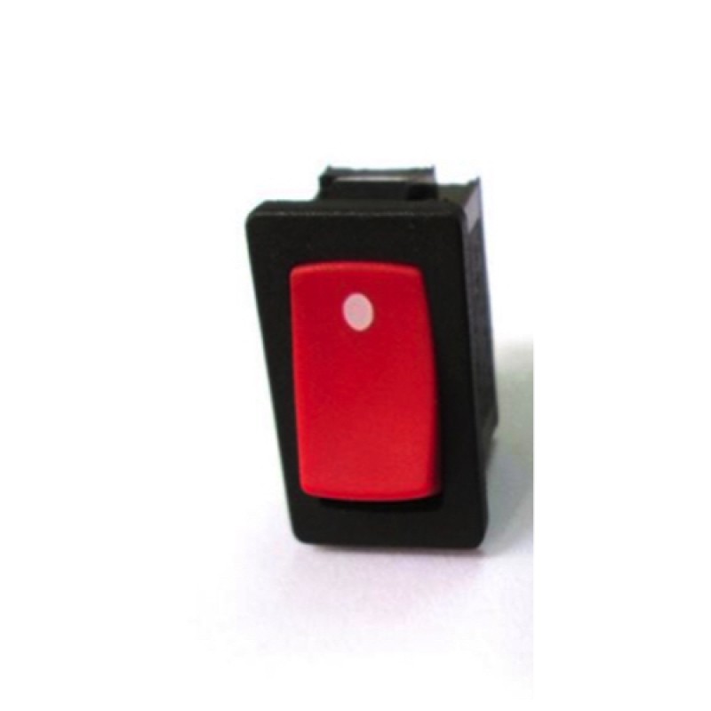 Switch ON OFF SPST, rojo rectangular 12A
