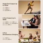 Batería portátil UGREEN con cable retráctil de 165W - 20,000mAh