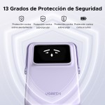 Batería portátil UGREEN UNO inalámbrica de 15W - 10,000 mAh - lila