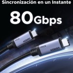 Cable USB-C trenzado UGREEN de 240W y 80Gbps - 1m