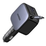 Cargador UGREEN para carro de 60W con cable retráctil