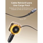 Cargador UGREEN para carro de 90W con cable retráctil
