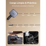 Cargador UGREEN para carro de 90W con cable retráctil