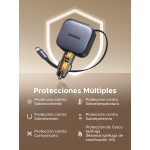 Cargador UGREEN para carro de 90W con cable retráctil