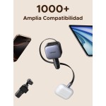 Cargador UGREEN para carro de 90W con cable retráctil