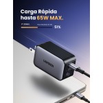 Cargador UGREEN de 3 puertos - 65W
