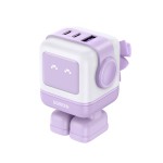 Cargador UGREEN UNO de 3 puertos de 65W - lila