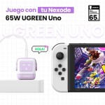 Cargador UGREEN UNO de 3 puertos de 65W - lila
