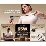 Cargador UGREEN de 3 puertos con cable retráctil - 65W