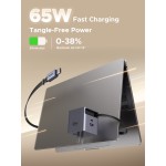 Cargador UGREEN de 3 puertos con cable retráctil - 65W