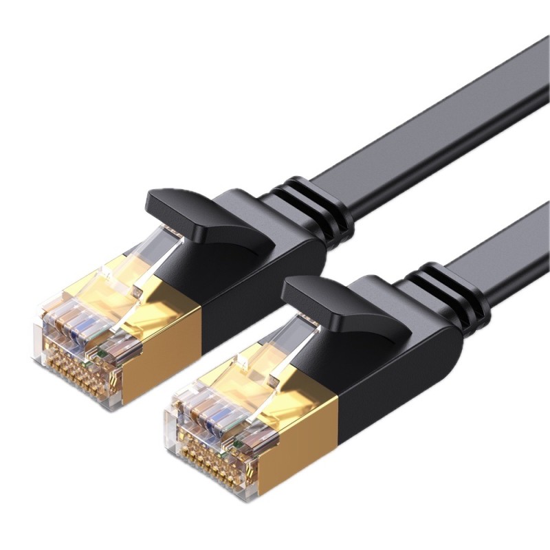 Cable de red plano UGREEN CAT 7 de 2m - negro