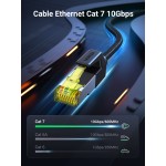 Cable de red trenzado UGREEN CAT 7 de 2m - negro
