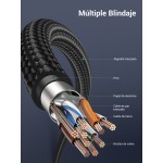 Cable de red trenzado UGREEN CAT 7 de 2m - negro
